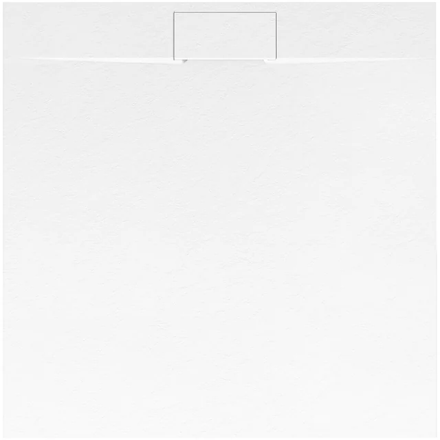 Basalt White shower tray 90x90