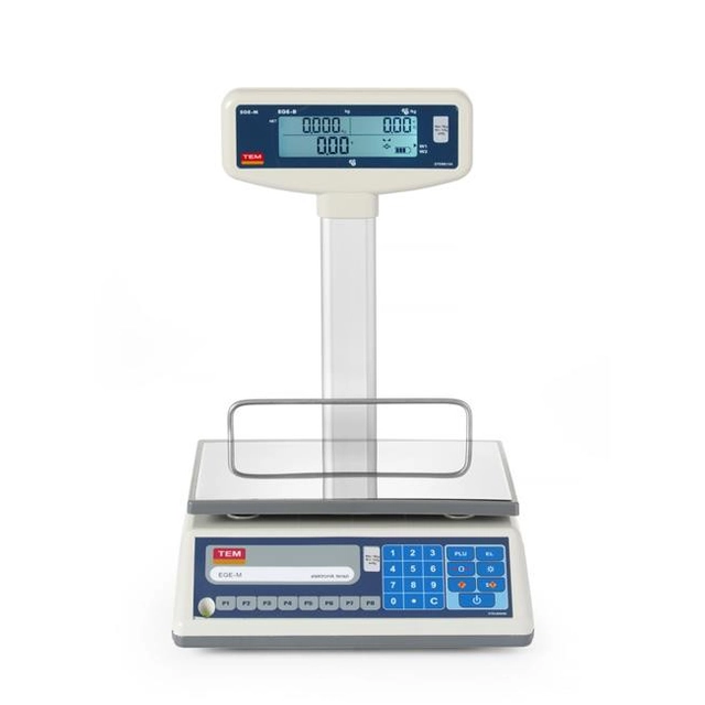 Báscula de cálculo LCD con pluma y verificación, serie EGE 15 kg Hendi TEM015B1D