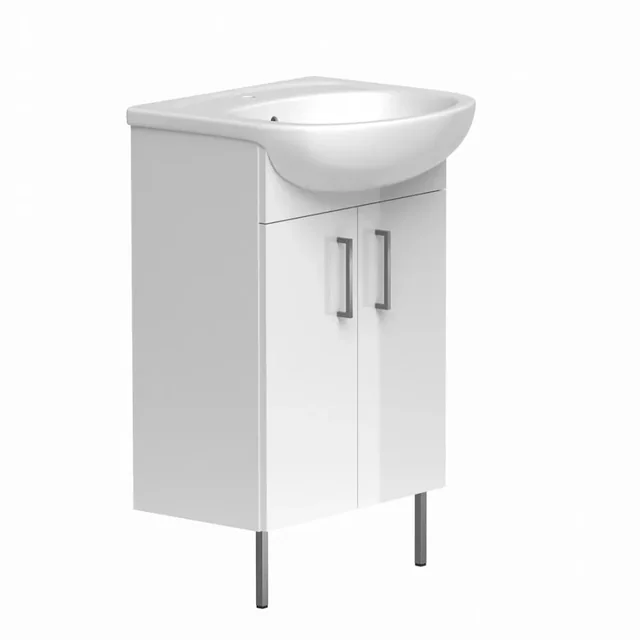 Base cabinet with washbasin RB PRO, 50 cm, with matte handles and legs