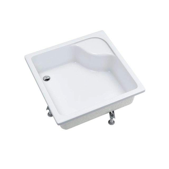 Base de duche em acrílico standard Doris square 90x90 profundidade 28 cm 3.233.O conjunto inclui: base de duche em acrílico, moldura L06