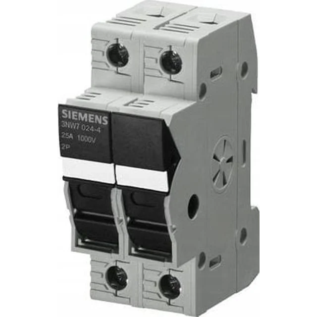 Base de fusible Siemens para insertos cilíndrico 10x38 1000V 25A 2-Bieg.VP 3NW7023-4