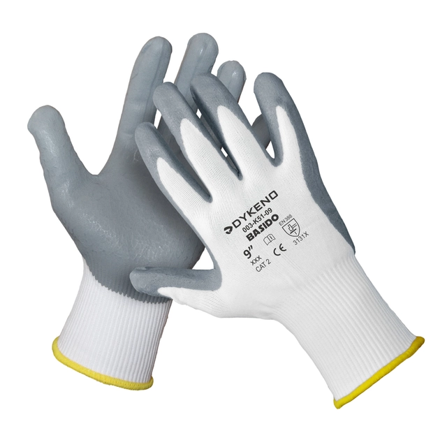 Basido nylon gloves dipped in nitrile foam against oil 08