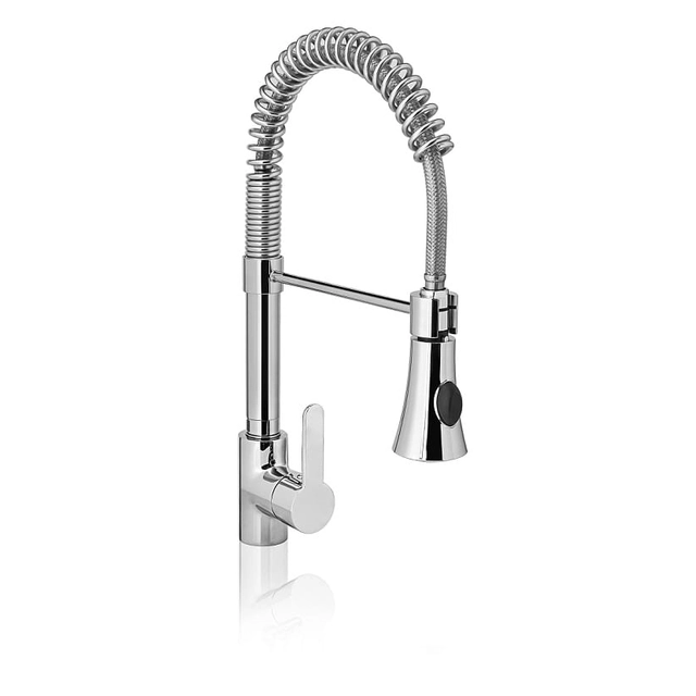 Basin faucet with pull-out shower