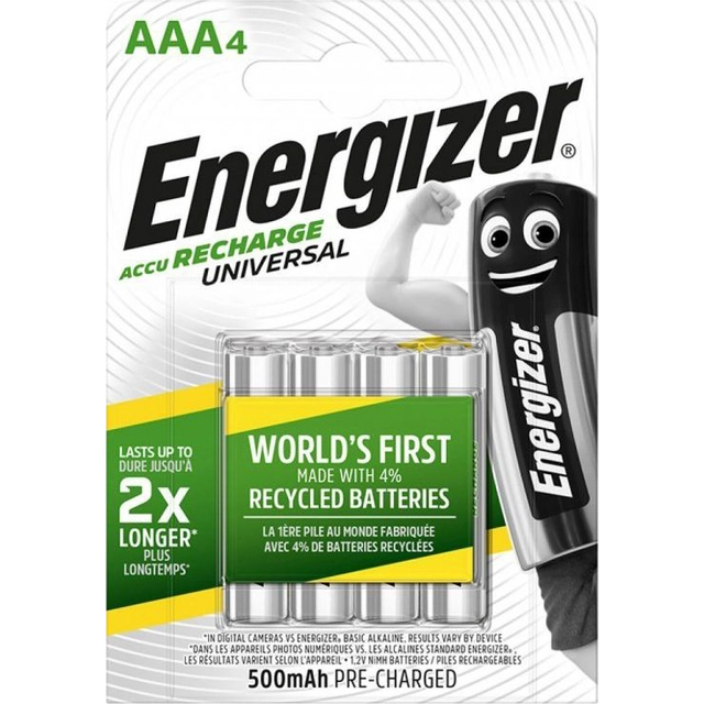 Batería AAA Energizer / R03 500mAh 4 uds.