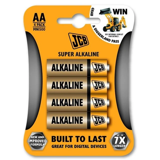 Bateria alcalina JCB SUPER LR06, blister 4 unidades