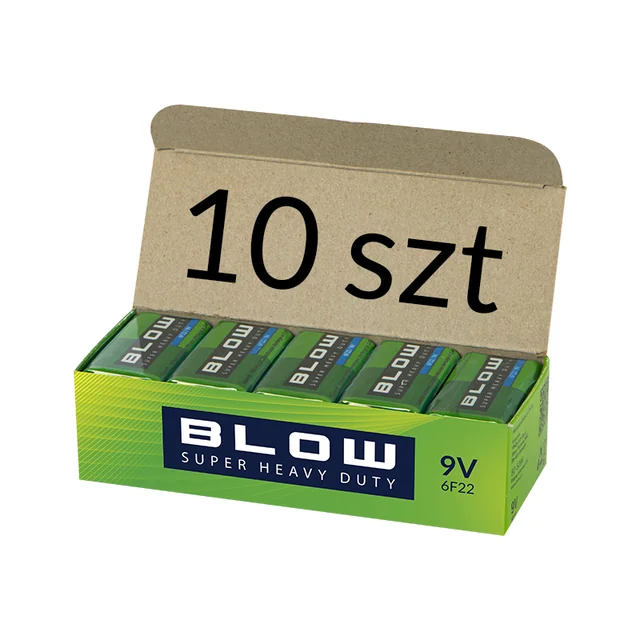 Bateria  BLOW SUPER HEAVY DUTY 9V 6F22 10szt.