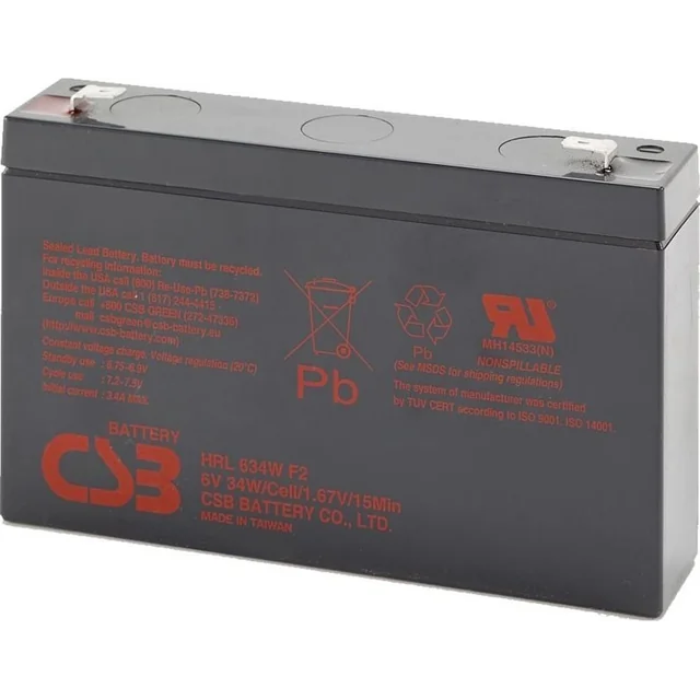 Bateria CSB 6V 9Ah (HRL634WF2)