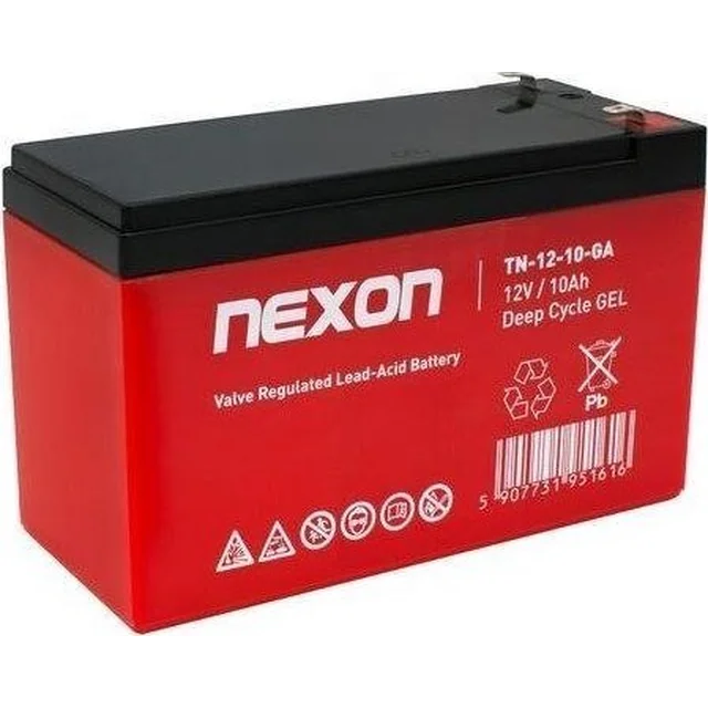 Bateria de gel Nexon Nexon TN-GEL-10 12V 10Ah - descarga profunda e operação cíclica