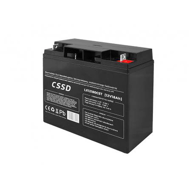 Batería de gel sin mantenimiento LX12180 12V 18Ah