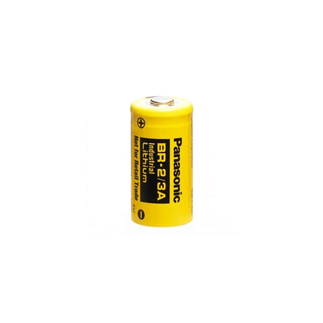 Bateria de lítio Panasonic BR2/3A BR17335 17mm xh 33mm 3V 1200mA amarela