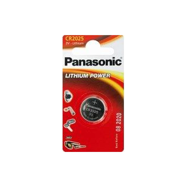 Batería de litio Panasonic CR2025 165mAh 1 uds.
