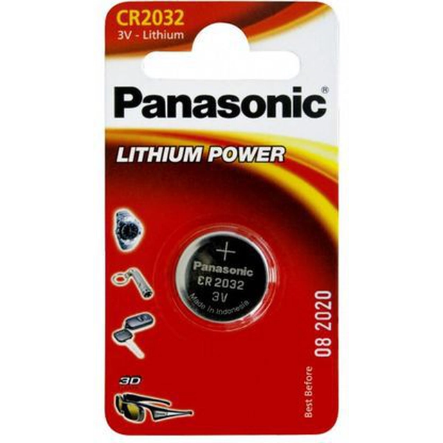 Bateria de lítio Panasonic CR2032 165mAh 120 unid.