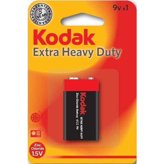 Bateria de zinco carbono KODAK K9VHZ (R9), blister=1 peças