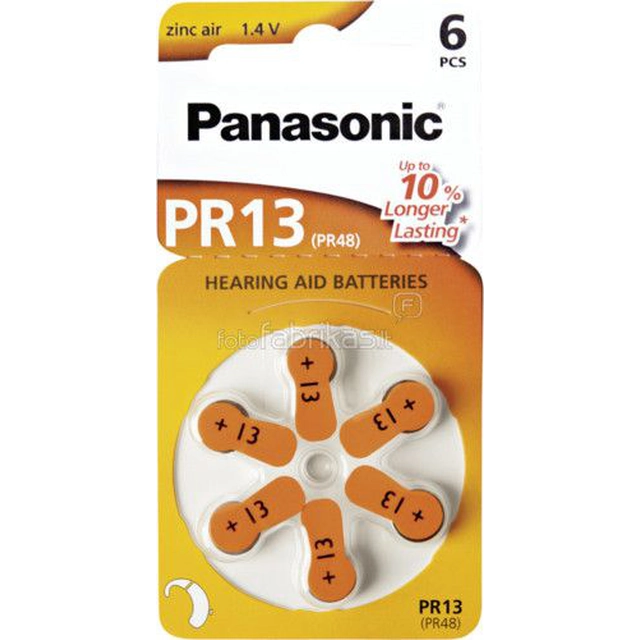 Batéria do načúvacieho prístroja Panasonic PR48 300mAh 6 ks.