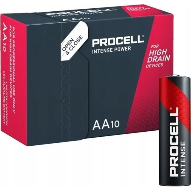 Bateria Duracell Duracell LR6 / AA / MN 1500 / PROCELL INTENSE POWER 10 PCS.