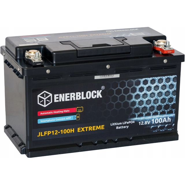 Batería Enerblock 12V 100AH 1280Wh LiFePO4 EXTREMA