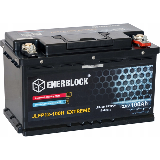 Bateria Enerblock 12V 100AH 1280Wh LiFePO4 EXTREMO