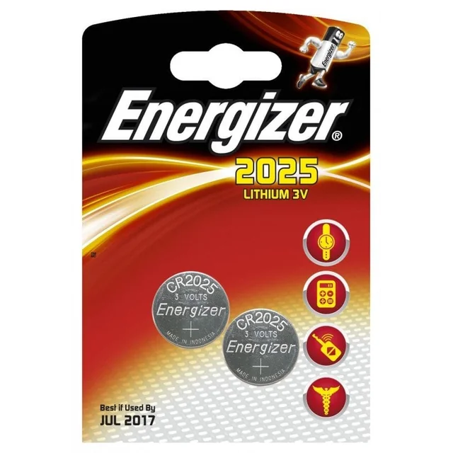 Batería Energizer CR2025 165mAh 2 uds.