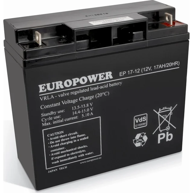 Bateria Europower 12V 17Ah AGM Europower EP17-12