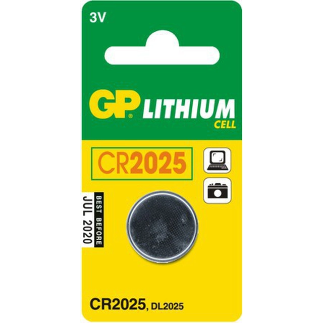 Bateria GP CR2025 165mAh 1 unid.