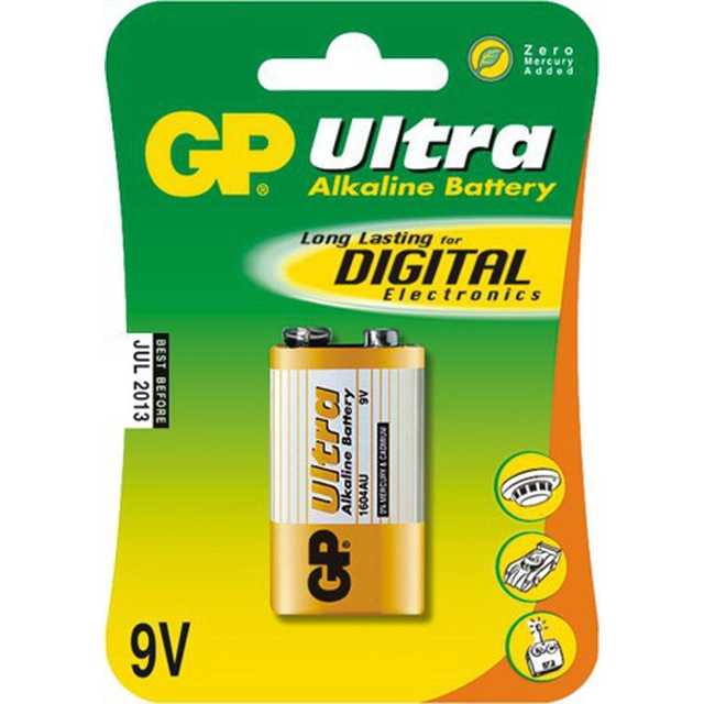 Bateria GP Ultra 9V Bloco 1 unid.