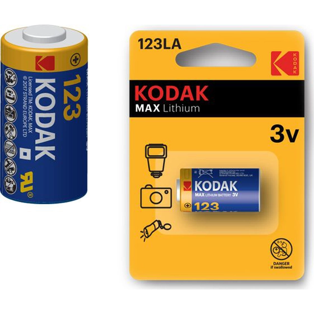 Batería Kodak Max CR123 1 uds.