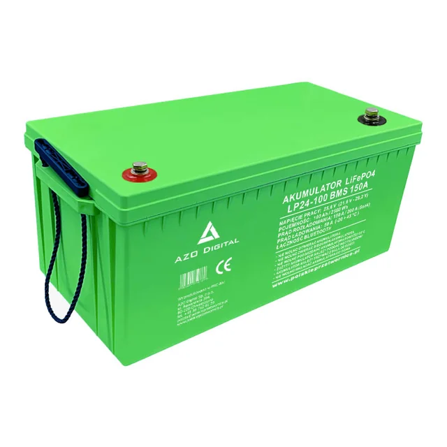 Батерия LiFePO4 LP24-100 100Ah 24V, BMS 150A Bluetooth нагревателна подложка