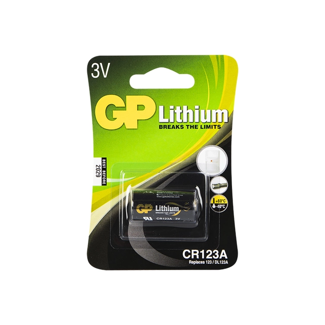 Bateria litowa 3V CR123A GP blister 1 Sztuka