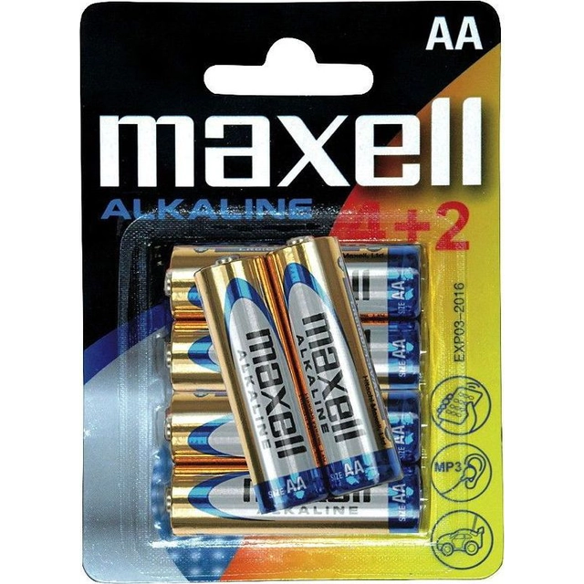 Bateria Maxell AA / R6 6 unid.