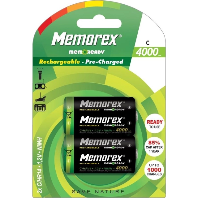 Batería Memorex C / R14 4000mAh 2 uds.