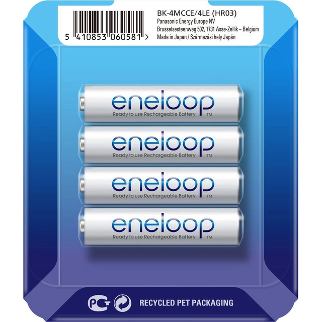 Batería Panasonic Eneloop AAA / R03 750mAh 4 uds.