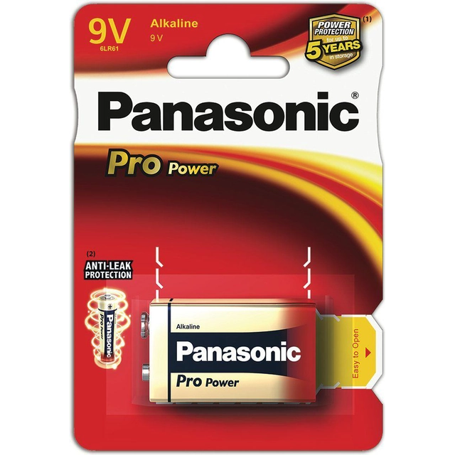 Bateria Panasonic Pro Power 9V Bloco 1 unid.