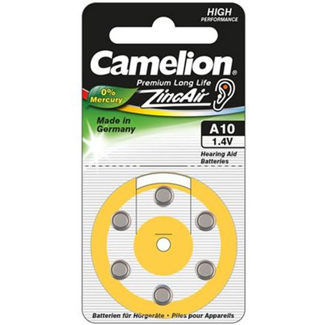 Bateria para aparelho auditivo Camelion PR70 6 unid.