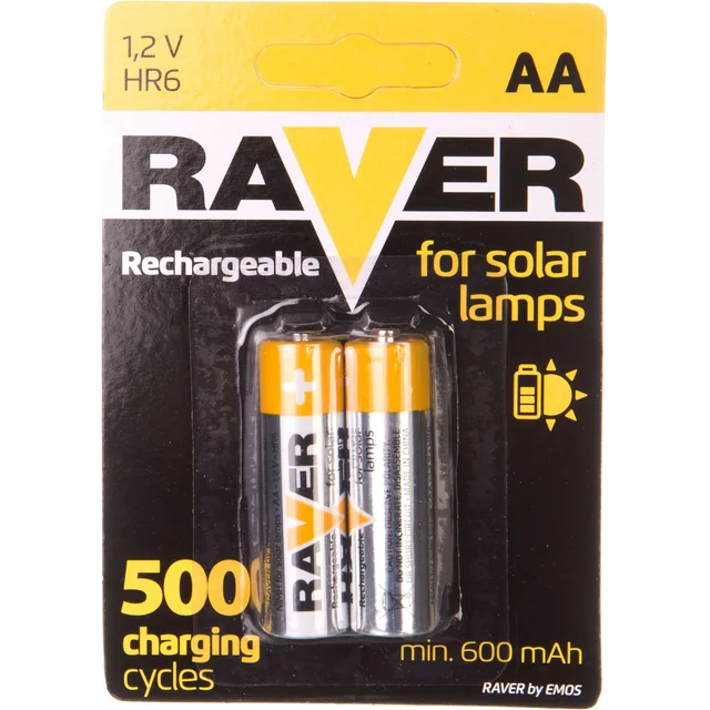 Batería Raver Solar AA / R6 600mAh 2 uds.