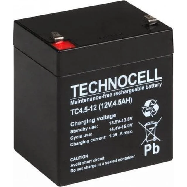 Bateria Technocell TECHNOCELL AGM série TC 12V 4,5Ah