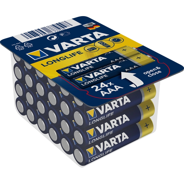 Батерия Varta LongLife AAA / R03 24 бр.