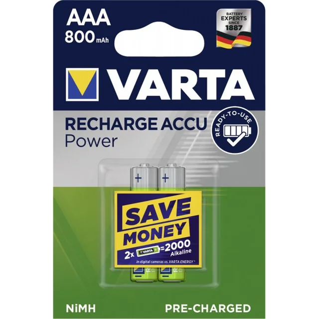 Batéria Varta Power AAA / R03 800mAh 20 ks.