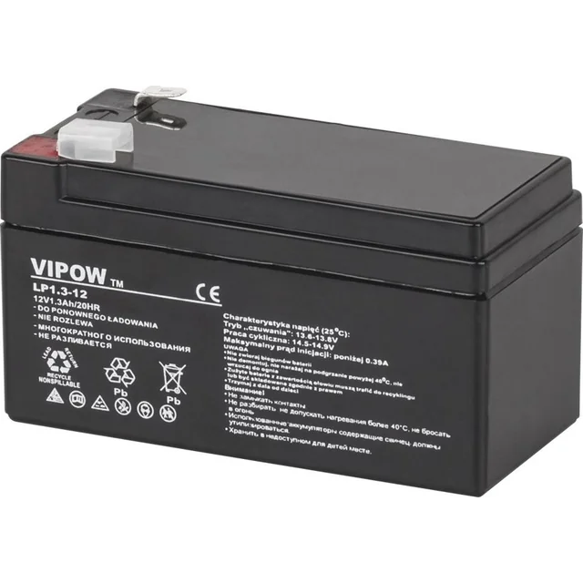 Батерия VIPow 12V/1.3Ah (BAT0213)