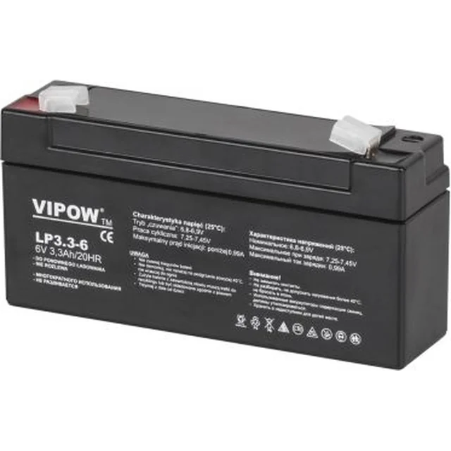 Bateria Vipow Gel 6 V / 3,3 Ah (BAT0205)