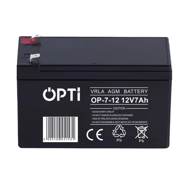 BATERIA VOLT POLÔNIA AGM OPTI 12V 7 Ah VRLA SEM MANUTENÇÃO 6AKUV007AG