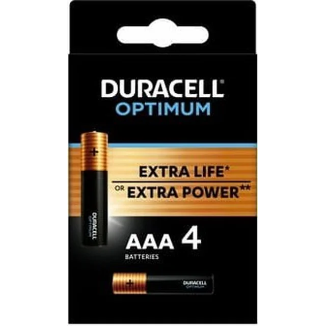 Baterie alcalină Duracell Duracell OPTIMUM AAA 4szt.[321|1]