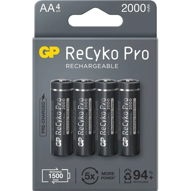 Baterie GP ReCyko Pro AA / R6 2000mAh 4 buc.