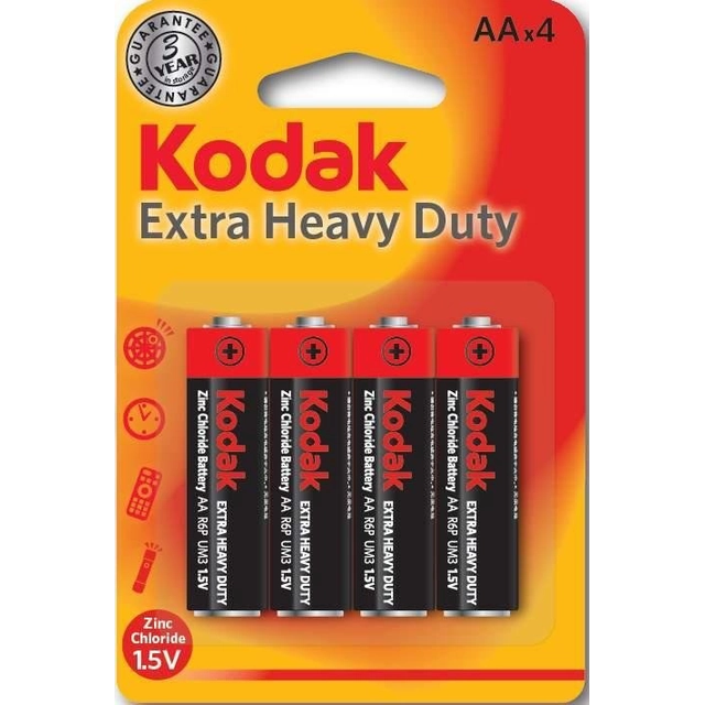 Baterie KODAK zinc carbon KAAHZ-4 (R6), blister=4 buc