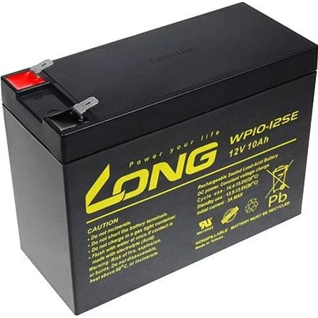 Baterie lungă 12V/10Ah (PBLO-12V010-F2AD)