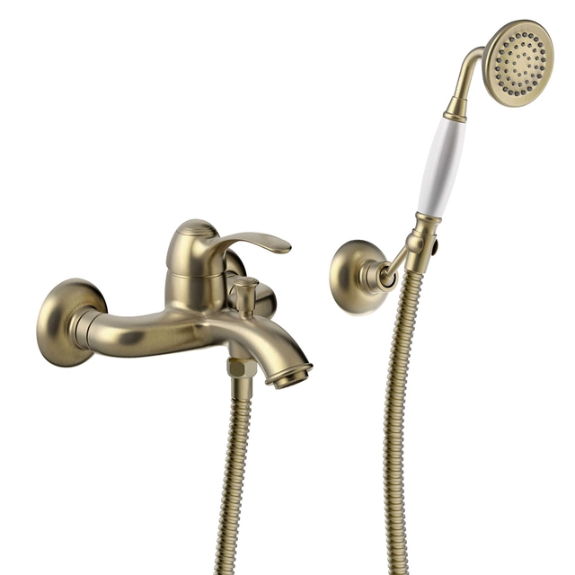 Bath and shower mixer Tres Classic antique brass 24217001LV