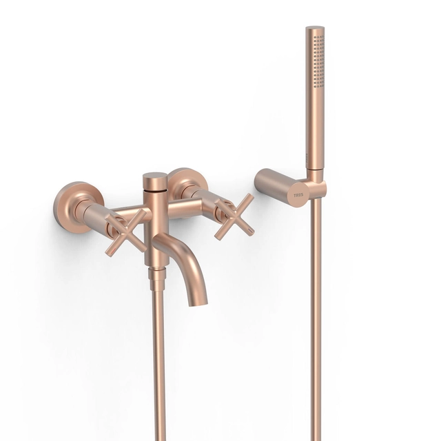 Bath and shower mixer Tres Montblanc 24-K matte rose gold 28317601OPM