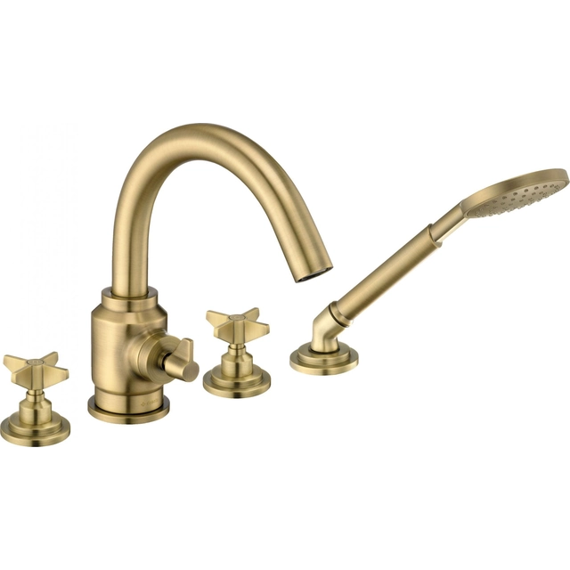 Bath mixer Deante Temisto 4-otworowa with a brass shower set