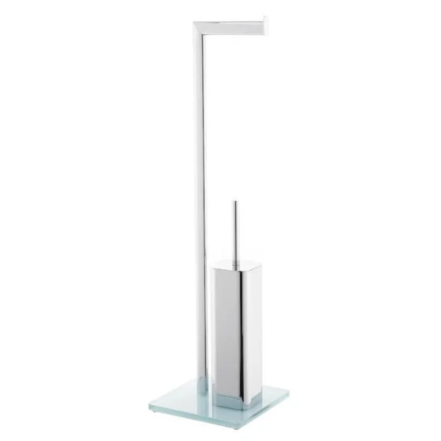 Bathroom accessory Multi, WC brush, standing, chrome/white