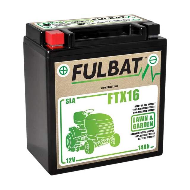 Batteri 14Ah FULBAT FTX16 SLA /150x87x161/ +venstre, vedligeholdelsesfrit