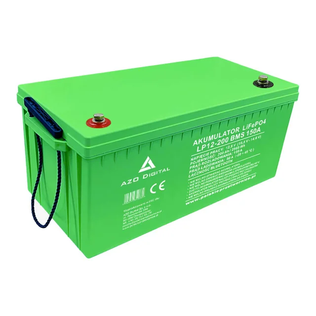 Batteri LiFePO4 LP12-150 150Ah 12V, BMS 150A Bluetooth värmematta